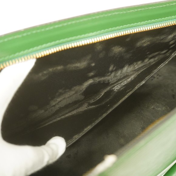 Auth Louis Vuitton Epi Sac Triangle Sac Triangle M52094 Handbag Borneo Green - Picture 6 of 13